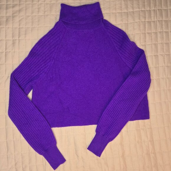 27 Miles  100 % Cashmere Wool Sweater  Purple Size Xs - Picture 1 of 12